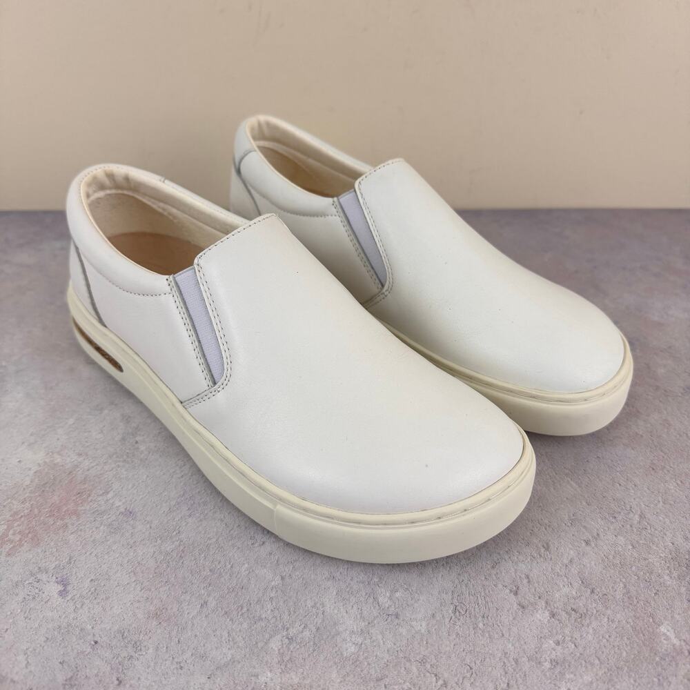 Birkenstock Oswego White Leather Slip On Loafer Comfort Women's Size US 6 EU 37